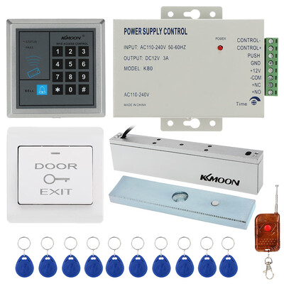 KKmoon® DC12V 125KHz Door Entry Access Control System with Access Reader 180KG Electric Magnet Lock Power Supply Push Button
KKmoon® DC12V 125KHz Door Entry Access Control System with Access Reader 180KG Electric Magnet Lock Power Supply Push Button