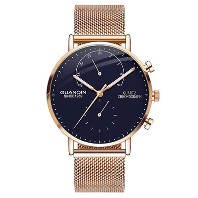 Mens Watches GUANQIN Top Brand Chronograph Luminous Clock Luxury Men Business Creative Mesh Strap Quartz Watch relogio masculino
Mens Watches GUANQIN Top Brand Chronograph Luminous Clock Luxury Men Business Creative Mesh Strap Quartz Watch relogio masculino