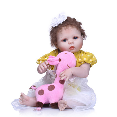 Reborn Baby Girl Doll 22 inch Soft Full Silicone Vinyl Body Lifelike Toddler Doll Play House Bath Toy Gift for ages 3 With Yellow
Reborn Baby Girl Doll 22 inch Soft Full Silicone Vinyl Body Lifelike Toddler Doll Play House Bath Toy Gift for ages 3 With Yellow