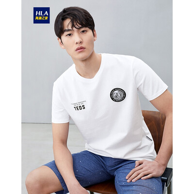 HLA Haishu House Short Sleeve T-Shirt Male 2019 Summer New Fashion Pattern Classic Round Neck Short T Mens HNTBJ2R187A Beibai J7 17592A 50
HLA Haishu House Short Sleeve T-Shirt Male 2019 Summer New Fashion Pattern Classic Round Neck Short T Mens HNTBJ2R187A Beibai J7 17592A 50