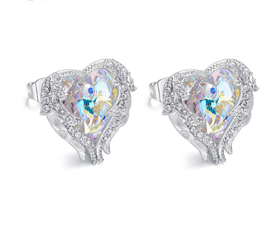 Angel Wing Heart of Ocean Pendant Necklaces Studs Earrings for Women Girls Made with Swarovski Crystals Jewelry Sets Gifts
Angel Wing Heart of Ocean Pendant Necklaces Studs Earrings for Women Girls Made with Swarovski Crystals Jewelry Sets Gifts