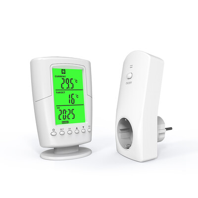 Smart Programmable Wireless Remote Thermostat Plug in Socket Heating Cooling Program Temperature Controller--AC110V-120V 15A US
Smart Programmable Wireless Remote Thermostat Plug in Socket Heating Cooling Program Temperature Controller--AC110V-120V 15A US