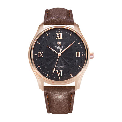 YAZOLE 426 Leather Watch Quartz Watch Roman Scale Daily Waterproof Simple Business Wrist Watch
YAZOLE 426 Leather Watch Quartz Watch Roman Scale Daily Waterproof Simple Business Wrist Watch