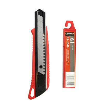 AUSUM knife set paper cutter automatically locks the knife alloy steel 16mm art blade 10 pieces a box AS-2069
AUSUM knife set paper cutter automatically locks the knife alloy steel 16mm art blade 10 pieces a box AS-2069