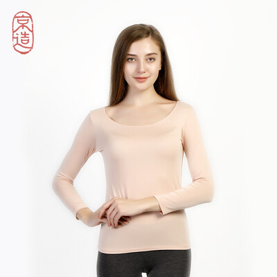 JZAO Womens thermal underwear large round neck thin section heating fiber bottoming shirt sexy self-cultivation 9 points sleeve T-shirt
JZAO Womens thermal underwear large round neck thin section heating fiber bottoming shirt sexy self-cultivation 9 points sleeve T-shirt