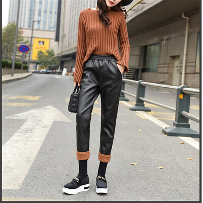 For autumnwinter 2018 pair of lamb suede pants with loose thin&thick casual pu leather harem pants
For autumnwinter 2018 pair of lamb suede pants with loose thin&thick casual pu leather harem pants