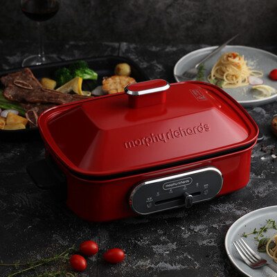 Morphyrichards MR9088 multi-function pot cooking pot electric barbecue pot electric hot pot grill home electric steamer cobalt stone red
Morphyrichards MR9088 multi-function pot cooking pot electric barbecue pot electric hot pot grill home electric steamer cobalt stone red