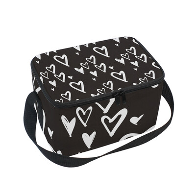 ALAZA Insulated Lunch Box Love Print Black Lunch Bag for Men Women Portable Tote Bag Cooler Bag
ALAZA Insulated Lunch Box Love Print Black Lunch Bag for Men Women Portable Tote Bag Cooler Bag