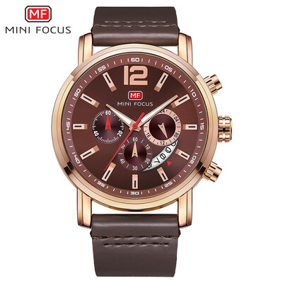 MINI FOCUS MF0086G Men Watch Quartz Leather Strap Simple Wristwatch Time Display Calendar Fashion Casual 3ATM Waterproof Luminous
MINI FOCUS MF0086G Men Watch Quartz Leather Strap Simple Wristwatch Time Display Calendar Fashion Casual 3ATM Waterproof Luminous