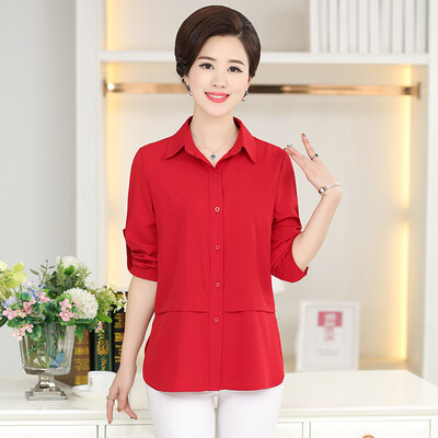 Yu Zhaolin 2019 new middle-aged womens large size shirt mother dress spring&autumn chiffon long-sleeved shirt YWMM191354 black XL
Yu Zhaolin 2019 new middle-aged womens large size shirt mother dress spring&autumn chiffon long-sleeved shirt YWMM191354 black XL