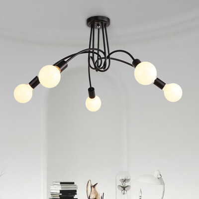 Ever-Flower Retro Industrial Metal Flush Mount Ceiling Light 5 E26 E27 Bulb Sockets Painted Finish
Ever-Flower Retro Industrial Metal Flush Mount Ceiling Light 5 E26 E27 Bulb Sockets Painted Finish
