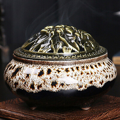 Ceramic Ice Crack Porcelain Aromatherapy Diffuser Sandalwood Censer With Copper Cover For Buddhist Relax Porcelain Incense Burner
Ceramic Ice Crack Porcelain Aromatherapy Diffuser Sandalwood Censer With Copper Cover For Buddhist Relax Porcelain Incense Burner