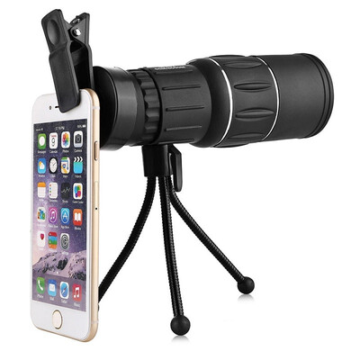 Portable Water-resistant 16 X 52mm Monocular Telescope with Mobile Phone Clip
Portable Water-resistant 16 X 52mm Monocular Telescope with Mobile Phone Clip