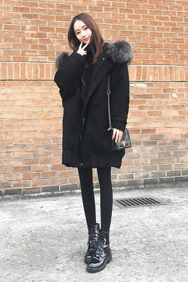 Thickened large fur collar down jacket womens long style 2018 new winter Korean version of loose
Thickened large fur collar down jacket womens long style 2018 new winter Korean version of loose