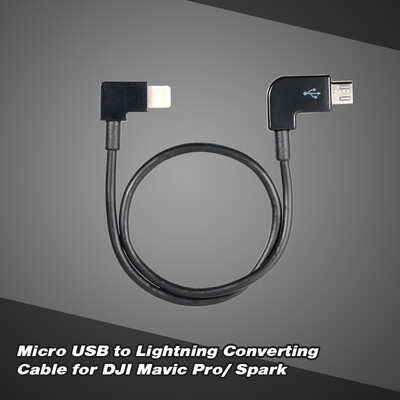 Micro USB to Lightning Remote Control Tablet Phone Data Converter Transfer Cable for Android iOS DJI Spark Mavic Pro
Micro USB to Lightning Remote Control Tablet Phone Data Converter Transfer Cable for Android iOS DJI Spark Mavic Pro