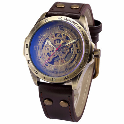 SHENHUA Mens Retro Vintage Bronze Case Comfortable PU Leather Band Automatic Skeleton Wristwatch Excellent Skeleton Casual Steamp
SHENHUA Mens Retro Vintage Bronze Case Comfortable PU Leather Band Automatic Skeleton Wristwatch Excellent Skeleton Casual Steamp