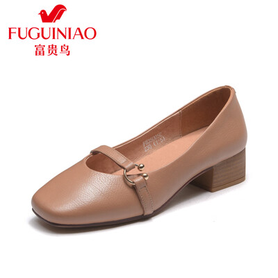 Fugui bird FUGUINIAO thick with ladies single shoes square head retro fashion comfortable set foot F853005C apricot 38
Fugui bird FUGUINIAO thick with ladies single shoes square head retro fashion comfortable set foot F853005C apricot 38