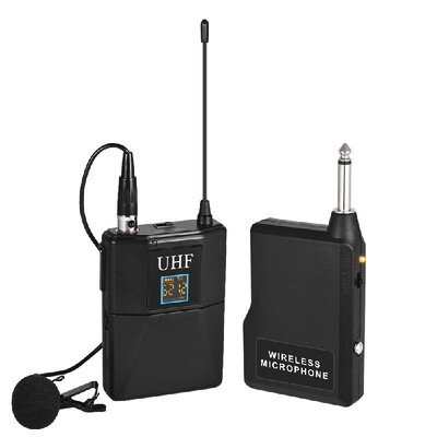 Professional UHF Wireless Microphone System Transmitter Receiver Set with Unidirectional Lavalier Lapel Mic for Teaching Conferenc
Professional UHF Wireless Microphone System Transmitter Receiver Set with Unidirectional Lavalier Lapel Mic for Teaching Conferenc