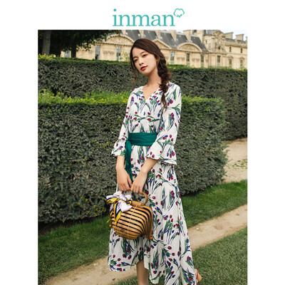 INMAN 2019 spring new V-neck retro floral art holiday wind thin loose A-line dress long skirt female 1891104545 meters white L
INMAN 2019 spring new V-neck retro floral art holiday wind thin loose A-line dress long skirt female 1891104545 meters white L
