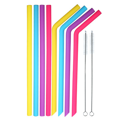 Esonmus 8pcsset Colorful Silicone Straws 98" Reusable Straw 4 Bent 4 Straight Straws with 2 Cleaning Brush
Esonmus 8pcsset Colorful Silicone Straws 98" Reusable Straw 4 Bent 4 Straight Straws with 2 Cleaning Brush