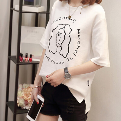 JOY OF JOY Jingdong womens 2019 summer new loose printed round neck wild student shirt short-sleeved t-shirt female JWTD191742 white
JOY OF JOY Jingdong womens 2019 summer new loose printed round neck wild student shirt short-sleeved t-shirt female JWTD191742 white
