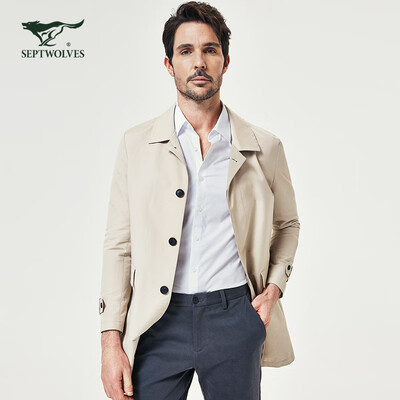 Seven wolves trench coat 2019 spring new mens long section fashion business life casual jacket lapel windbreaker khaki 16548AM
Seven wolves trench coat 2019 spring new mens long section fashion business life casual jacket lapel windbreaker khaki 16548AM