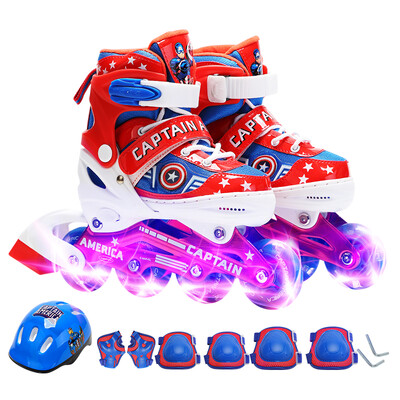 Disney childrens skates roller shoes men&women adjustable flash full set of roller skates skates US captain code
Disney childrens skates roller shoes men&women adjustable flash full set of roller skates skates US captain code