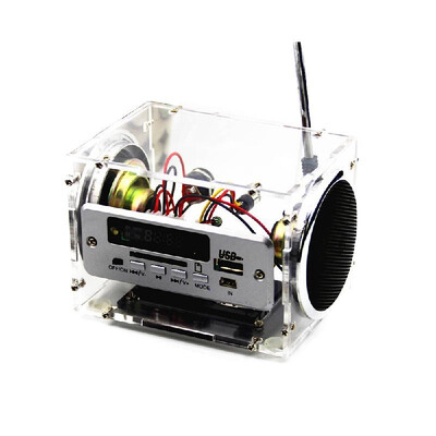 Multifunctional Mini Electronic Transparent Stereo Speaker Box DIY Kit Sound Amplifier with Battery Charger
Multifunctional Mini Electronic Transparent Stereo Speaker Box DIY Kit Sound Amplifier with Battery Charger