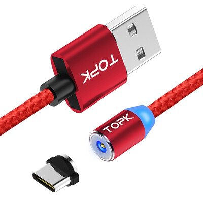 TOPK R-Line2 1M33ft LED Magnetic Type-C USB Cable Premium Nylon Braided Magnet Type-C Charger Cable for Type-C USB Port
TOPK R-Line2 1M33ft LED Magnetic Type-C USB Cable Premium Nylon Braided Magnet Type-C Charger Cable for Type-C USB Port