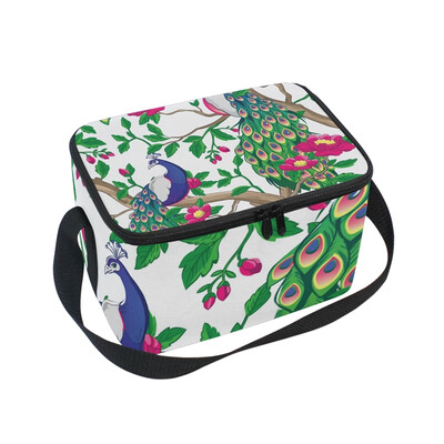 ALAZA Insulated Lunch Box Peacock And Pink Flowers Lunch Bag for Men Women Portable Tote Bag Cooler Bag
ALAZA Insulated Lunch Box Peacock And Pink Flowers Lunch Bag for Men Women Portable Tote Bag Cooler Bag