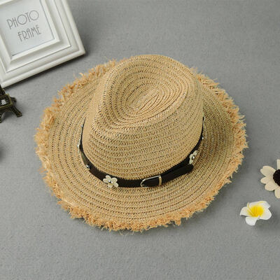 New Fashion Women Straw Hat Daisy Rivet Belt Wide Brim Summer Sun Beach Cap Panama Hat BlackKhaki
New Fashion Women Straw Hat Daisy Rivet Belt Wide Brim Summer Sun Beach Cap Panama Hat BlackKhaki