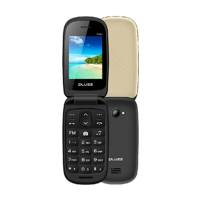 PLUZZ P523 Feature Phone Flip Keyboard Phone Portable Dual SIM 24 Inch FM 2G GSM 750mAh MP3 MP4 LED Flashlight
