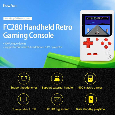 FC280 Nostalgic Handheld Game Console Built-in 400 Video Games 30 Inch FC TV Output Children Birthday Gift
FC280 Nostalgic Handheld Game Console Built-in 400 Video Games 30 Inch FC TV Output Children Birthday Gift