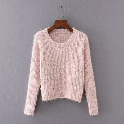 The new autumnwinter 2018 sweater womens pullovers han edition loose short style nail bead silk knitted sweater bottom coat
The new autumnwinter 2018 sweater womens pullovers han edition loose short style nail bead silk knitted sweater bottom coat