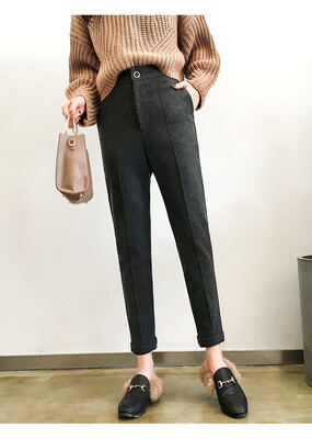 2018 autumn&winter new Korean version joker thick woollen suiting suit trousers fashionable casual trousers wear female
2018 autumn&winter new Korean version joker thick woollen suiting suit trousers fashionable casual trousers wear female