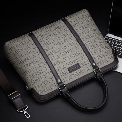 MashaLanti Fashion mens bag cross section business briefcase mens trend handbag mens large capacity computer bag casual shoulder Messenger bag A151 gray
MashaLanti Fashion mens bag cross section business briefcase mens trend handbag mens large capacity computer bag casual shoulder Messenger bag A151 gray