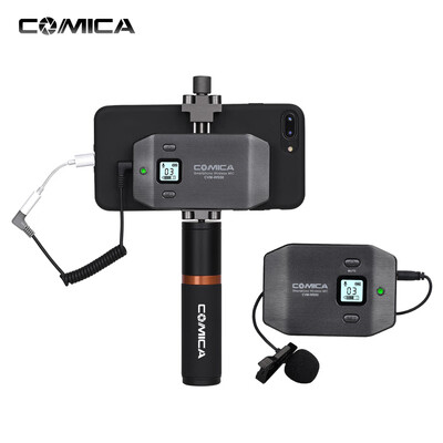 COMICA CVM-WS50B 6-Channel UHF Wireless Smartphone Lavalier Microphone System 197ft Range with Phone Holder Grip Carry Bag f
COMICA CVM-WS50B 6-Channel UHF Wireless Smartphone Lavalier Microphone System 197ft Range with Phone Holder Grip Carry Bag f