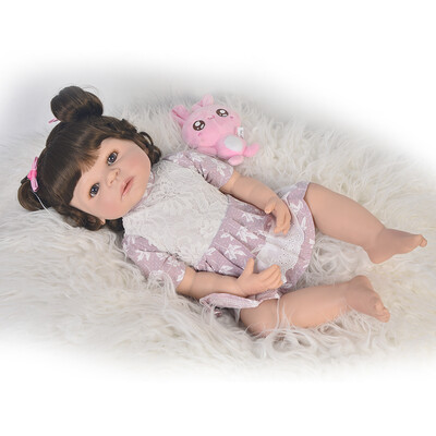 Fashion 23 57 cm Reborn Baby Doll Full Body Silicone Lifelike Princess Baby Reborn Bonecas Gold Wig Doll Childrens Day Gift
Fashion 23 57 cm Reborn Baby Doll Full Body Silicone Lifelike Princess Baby Reborn Bonecas Gold Wig Doll Childrens Day Gift