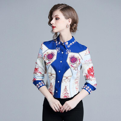 M L XL XXL elegant new autumn 2018 women blouse shirt long sleeve white blue digital print office top lady
M L XL XXL elegant new autumn 2018 women blouse shirt long sleeve white blue digital print office top lady