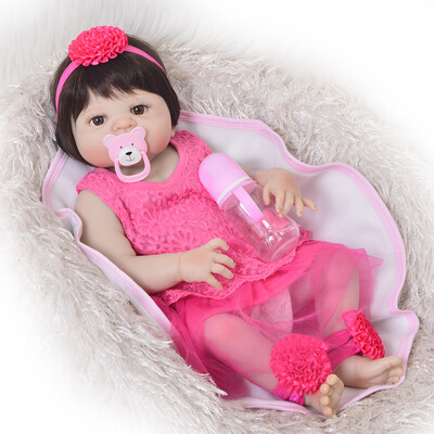 Collectible 23 Inch Reborn Baby Doll Full Body Silicone 57cm Realistic Black Skin Baby Doll Girl Kid Birthday Gift Fake Baby Toy
Collectible 23 Inch Reborn Baby Doll Full Body Silicone 57cm Realistic Black Skin Baby Doll Girl Kid Birthday Gift Fake Baby Toy