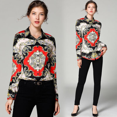 M L XL XXL vintage new spring 2019 women blouse shirt long sleeve white red digital print office top lady
M L XL XXL vintage new spring 2019 women blouse shirt long sleeve white red digital print office top lady