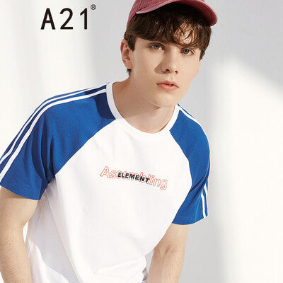 Pure online brand A21 summer 2019 new mens round neck short-sleeved T-shirt wild casual letter printing mens short T-shirt R492131034 blue 17588AL
Pure online brand A21 summer 2019 new mens round neck short-sleeved T-shirt wild casual letter printing mens short T-shirt R492131034 blue 17588AL