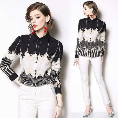 M L XL XXL vintage new spring 2019 women blouse shirt long sleeve black white digital print office top lady
M L XL XXL vintage new spring 2019 women blouse shirt long sleeve black white digital print office top lady
