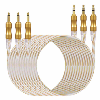 AUX Cable 3Pack5FTPOMER Premium 35mm Auxiliary Audio AUX Cord for Car StereosHeadphonesiPadsHome&More
AUX Cable 3Pack5FTPOMER Premium 35mm Auxiliary Audio AUX Cord for Car StereosHeadphonesiPadsHome&More