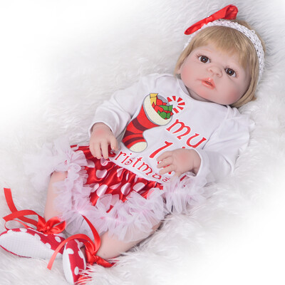 Fashion 23 Full Body Silicone Baby Doll Lifelike Princess Girl Doll Toy Wear Blue Lace Dress Kid Birthday Gift Reborn Bonecas
Fashion 23 Full Body Silicone Baby Doll Lifelike Princess Girl Doll Toy Wear Blue Lace Dress Kid Birthday Gift Reborn Bonecas