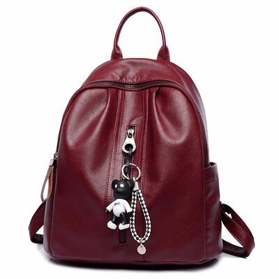 Women PU Leather Backpacks for Teenage Girls Fashion Zipper School Bags Female Casual Red Backpack Travel Bag Woman Bagpack 2018
Women PU Leather Backpacks for Teenage Girls Fashion Zipper School Bags Female Casual Red Backpack Travel Bag Woman Bagpack 2018