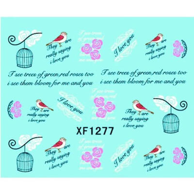 Greensen Bird Pattern Self-adhesive Tip Lovers Prattle Nail Art Stickers Decals Nail Decoration
Greensen Bird Pattern Self-adhesive Tip Lovers Prattle Nail Art Stickers Decals Nail Decoration