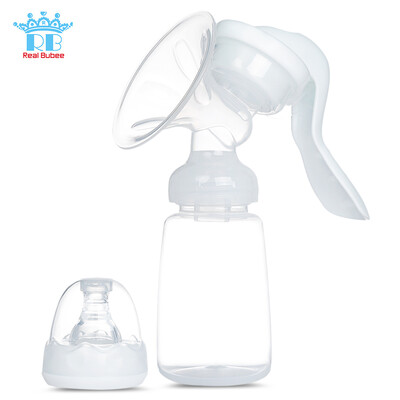 RealBubee Manual Breast Pump BPA Free Baby Breastfeeding Milk Bottle