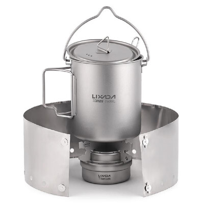 5pcs Outdoor Camping Cookware Set 750ml Pot Alcohol Stove Cross Stand Rack with Foldable Spork&Windscreen
5pcs Outdoor Camping Cookware Set 750ml Pot Alcohol Stove Cross Stand Rack with Foldable Spork&Windscreen