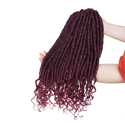 Afro Goddess Locs Crochet Hair Wavy Faux Locs with Curly Ends Synthetic Braiding Hair Extension
Afro Goddess Locs Crochet Hair Wavy Faux Locs with Curly Ends Synthetic Braiding Hair Extension